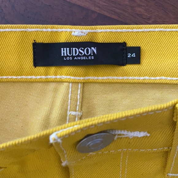 HUDSON Jeans The Viper Mini Yellow Skirt - Picture 3 of 8